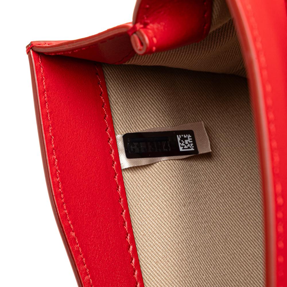 Ferragamo B Ferragamo Red Calf Leather Small skin and Suede C Clutch With Chain Italy