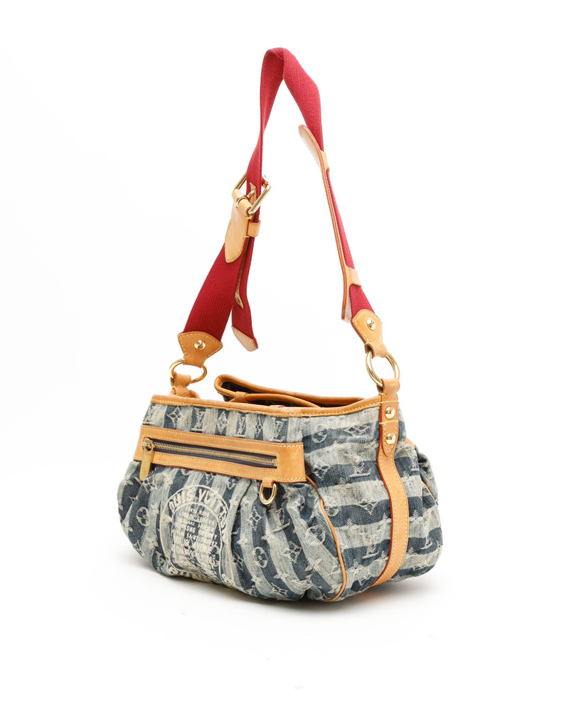 Louis Vuitton Monogram Porte Epaule Raye MM Bag
