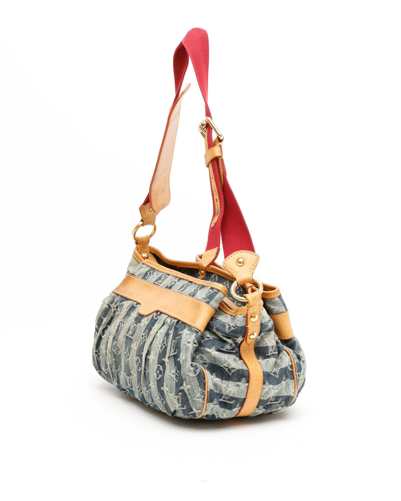 Louis Vuitton Monogram Porte Epaule Raye MM Bag
