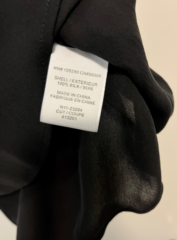 Joie Schwarzes Seidenhemd