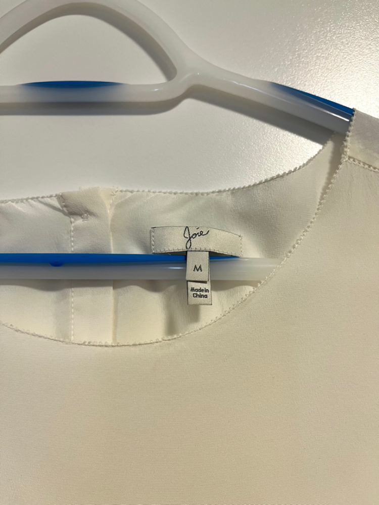 Joie Seiden-T-Shirt in Creme/Ecru