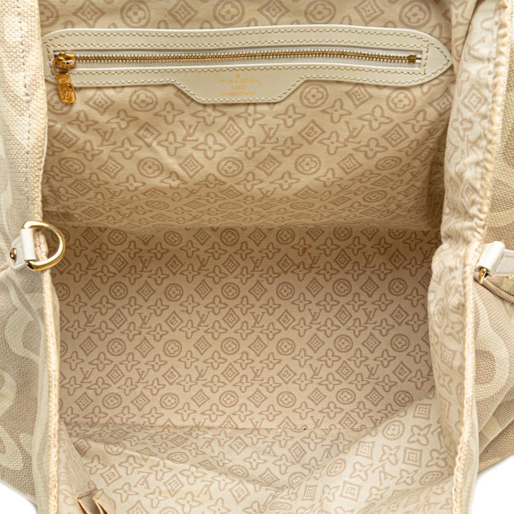 Louis Vuitton B Louis Vuitton Brown Beige Canvas Fabric Monogram Tahitienne Cabas GM France