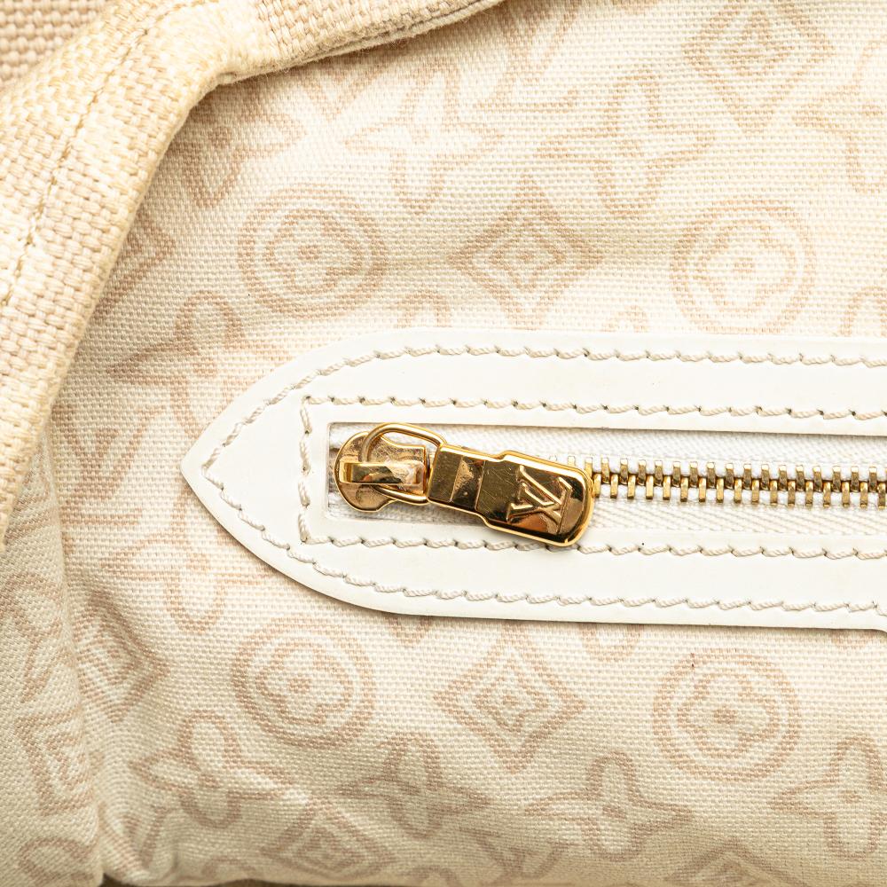 Louis Vuitton B Louis Vuitton Brown Beige Canvas Fabric Monogram Tahitienne Cabas GM France