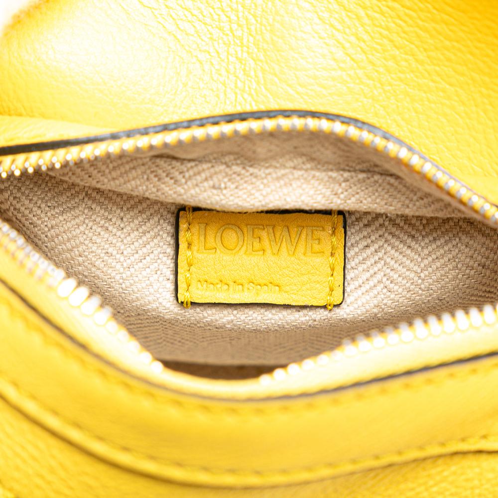 Loewe AB LOEWE Yellow Calf Leather Nano skin Puzzle Satchel Spain