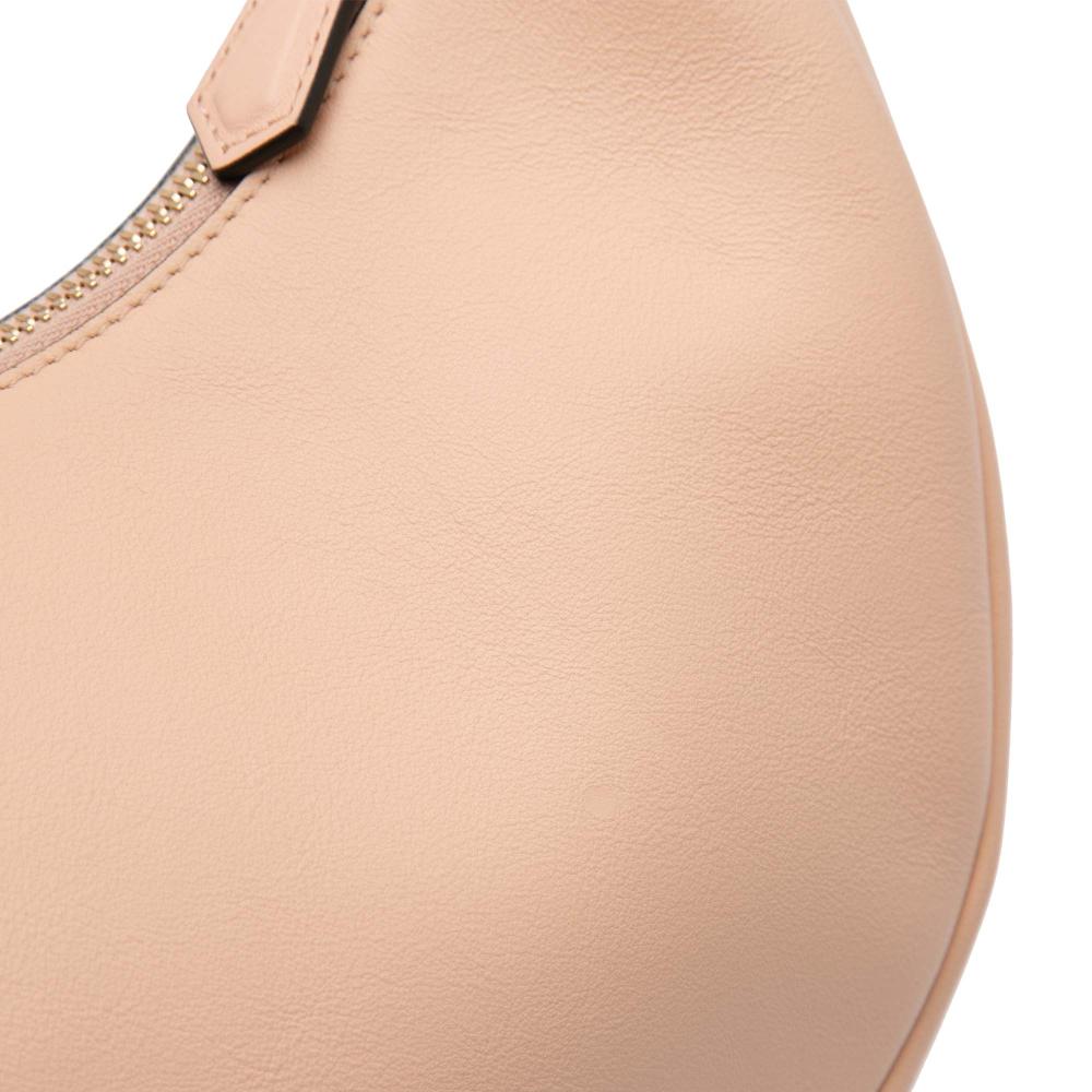 Fendi AB Fendi Brown Nude Calf Leather Small Fendigraphy Hobo Italy