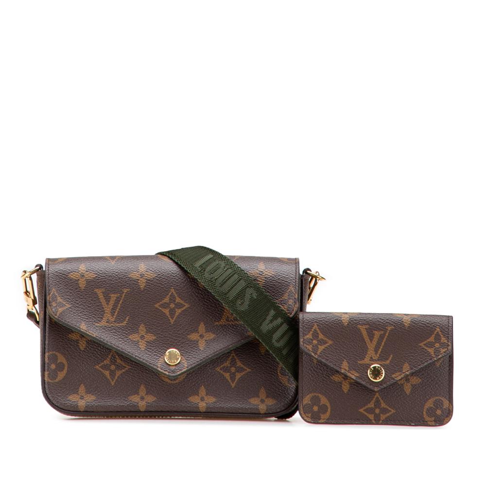 Louis Vuitton B Louis Vuitton Brown Monogram Canvas Canvas Monogram Felicie Strap And Go Italy