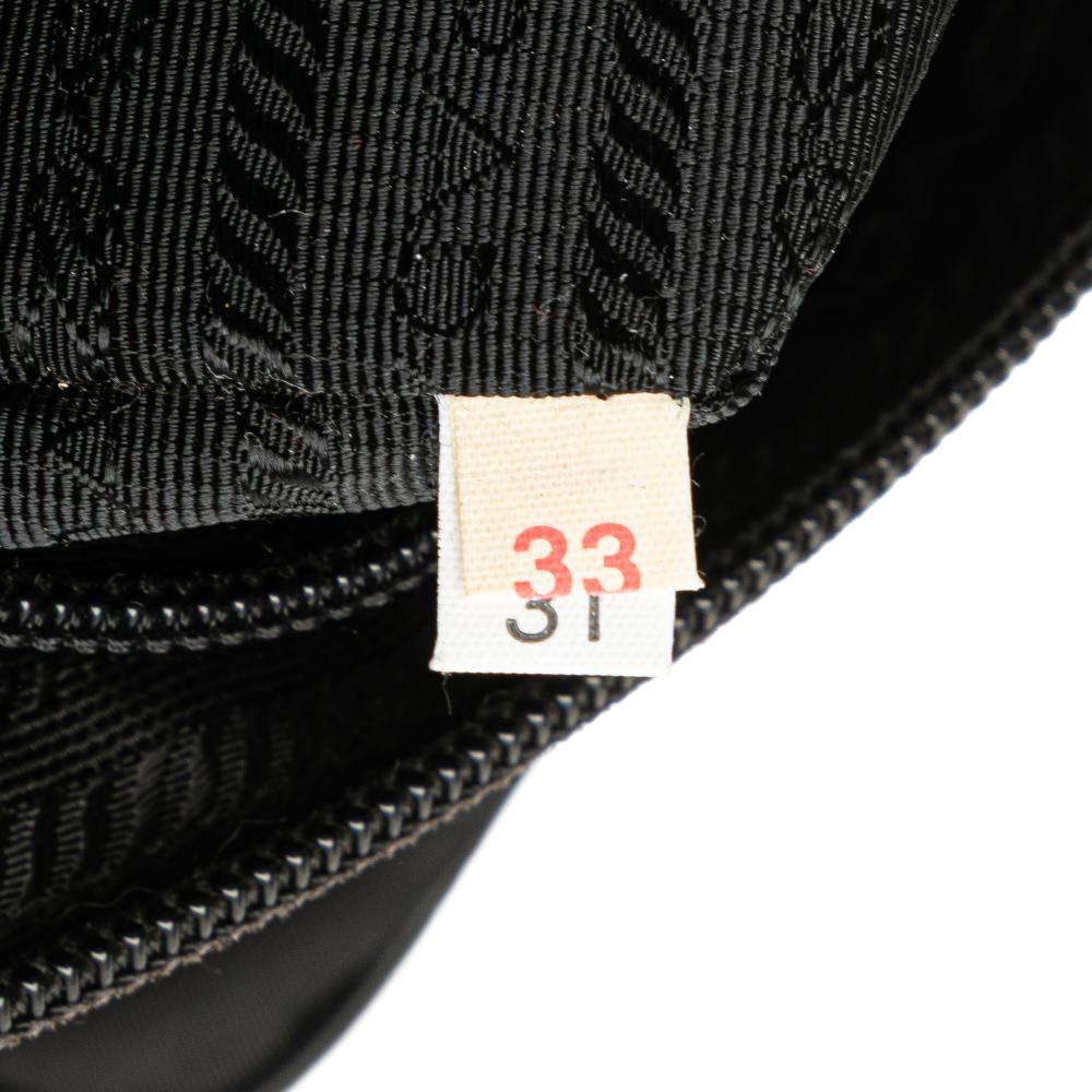 Prada B Prada Black Nylon Fabric Tessuto Zip Top Crossbody Italy