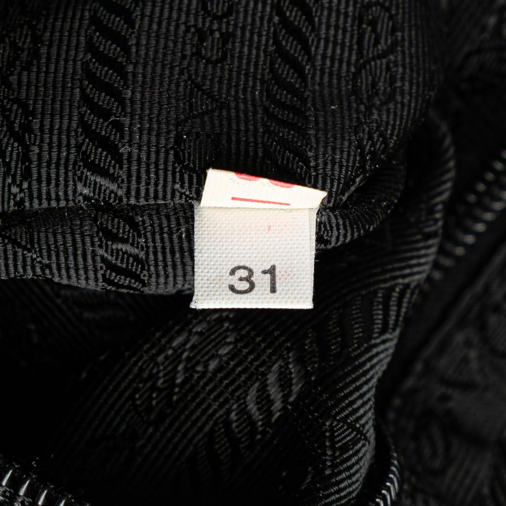 Prada B Prada Black Nylon Fabric Tessuto Zip Top Crossbody Italy