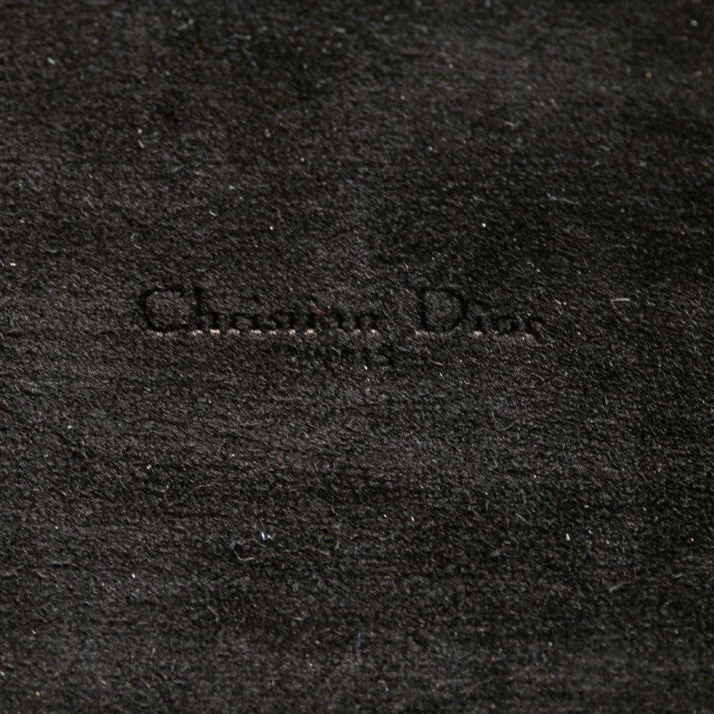 Christian Dior AB Dior Black Calf Leather Grained skin Caro Double Pouch Italy