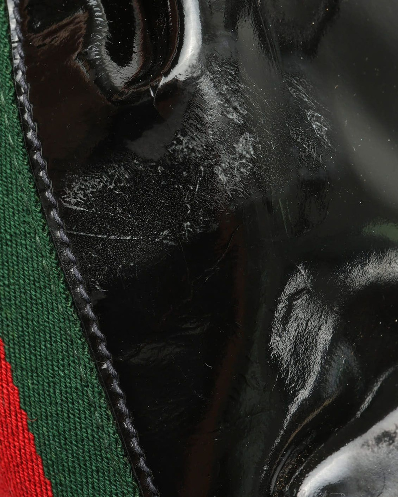 Gucci Web Patent Bucket Bag