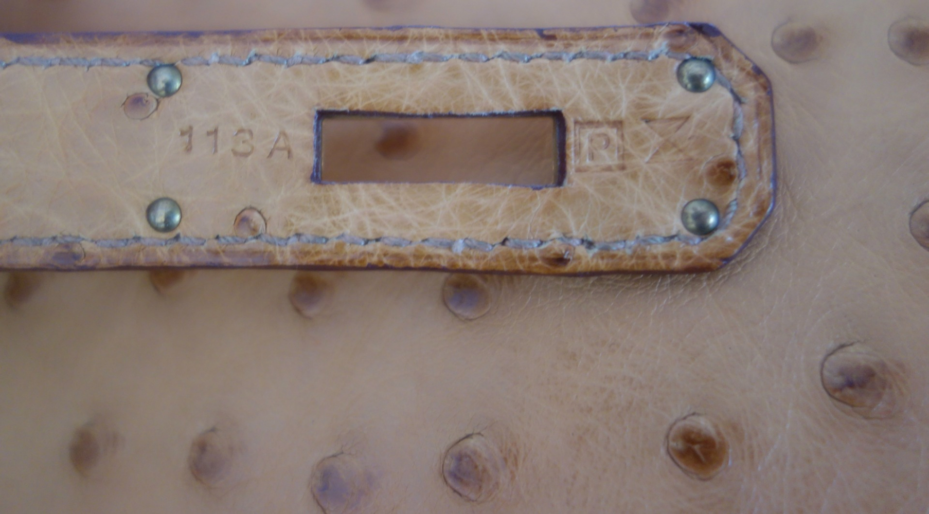 Hermès Tasche Hermès Birkin 30 Strauß gold