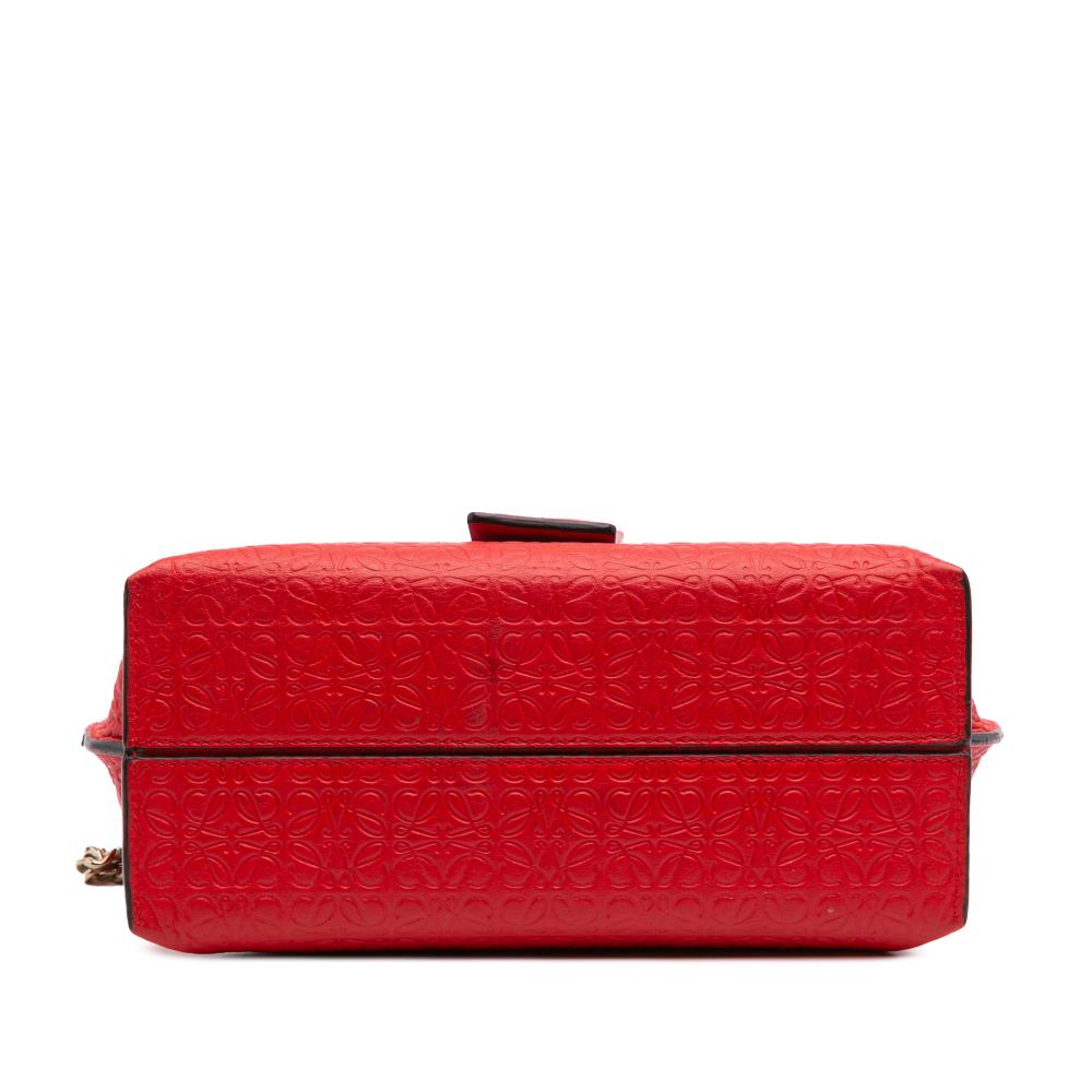Loewe B LOEWE Red Calf Leather Repeat Anagram Avenue Crossbody Spain