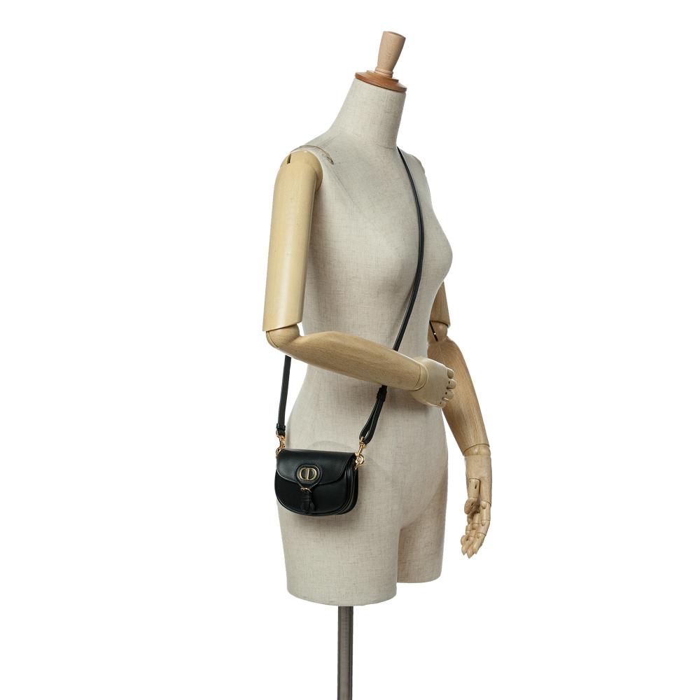Christian Dior AB Dior Black Calf Leather Micro skin Bobby Crossbody Italy