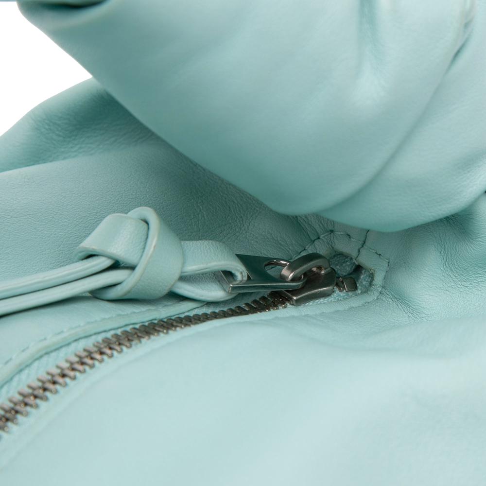 Bottega Veneta B Bottega Veneta Blue Light Blue Calf Leather Mini skin Double Knot Bag Italy