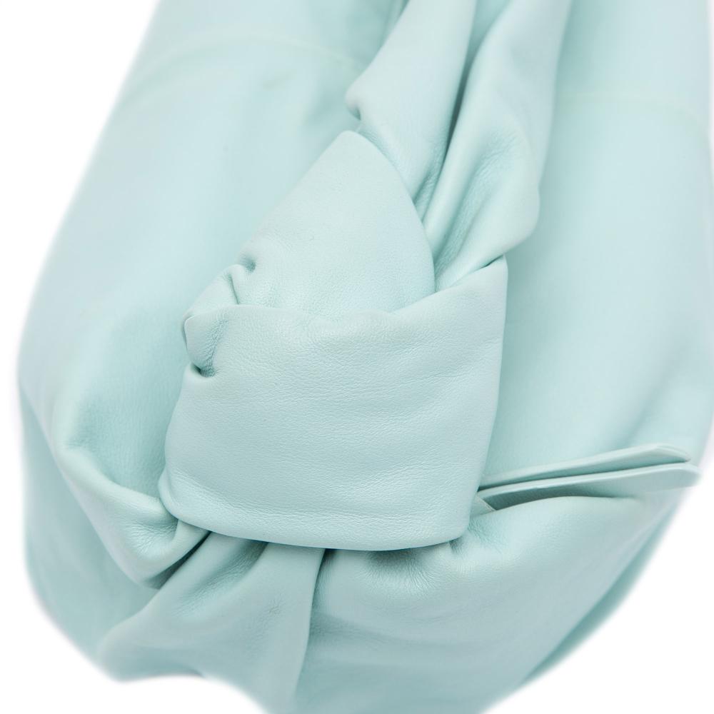 Bottega Veneta B Bottega Veneta Blue Light Blue Calf Leather Mini skin Double Knot Bag Italy