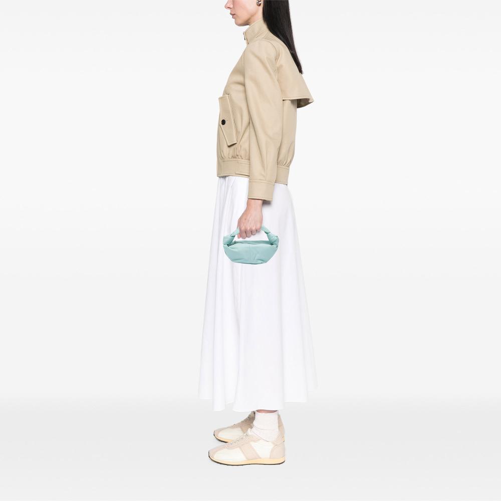 Bottega Veneta B Bottega Veneta Blue Light Blue Calf Leather Mini skin Double Knot Bag Italy