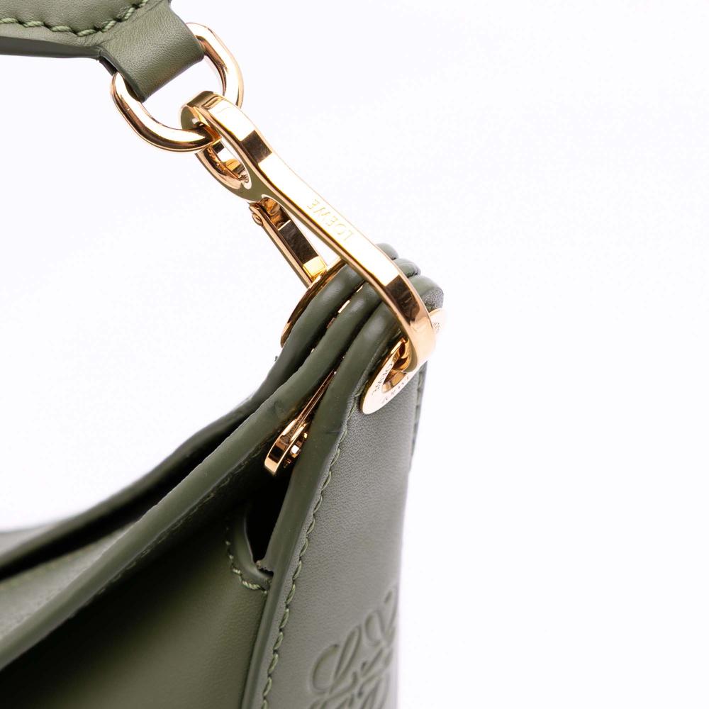Loewe AB LOEWE Green Dark Green Calf Leather Small Luna Hobo Spain