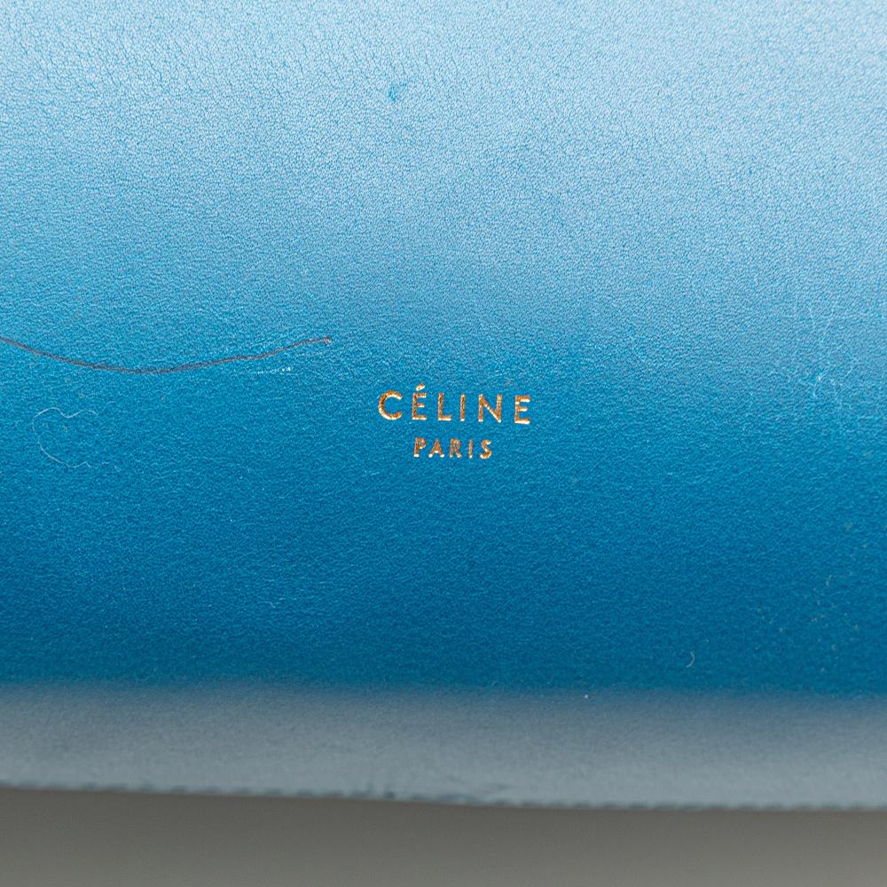 Celine B Celine Blue Calf Leather Mini Tricolor Smooth skin Belt Bag Italy