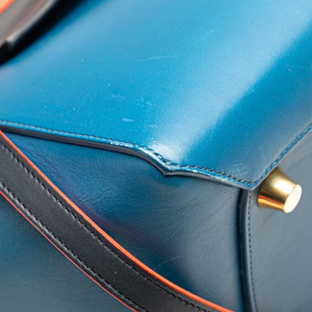 Celine B Celine Blue Calf Leather Mini Tricolor Smooth skin Belt Bag Italy