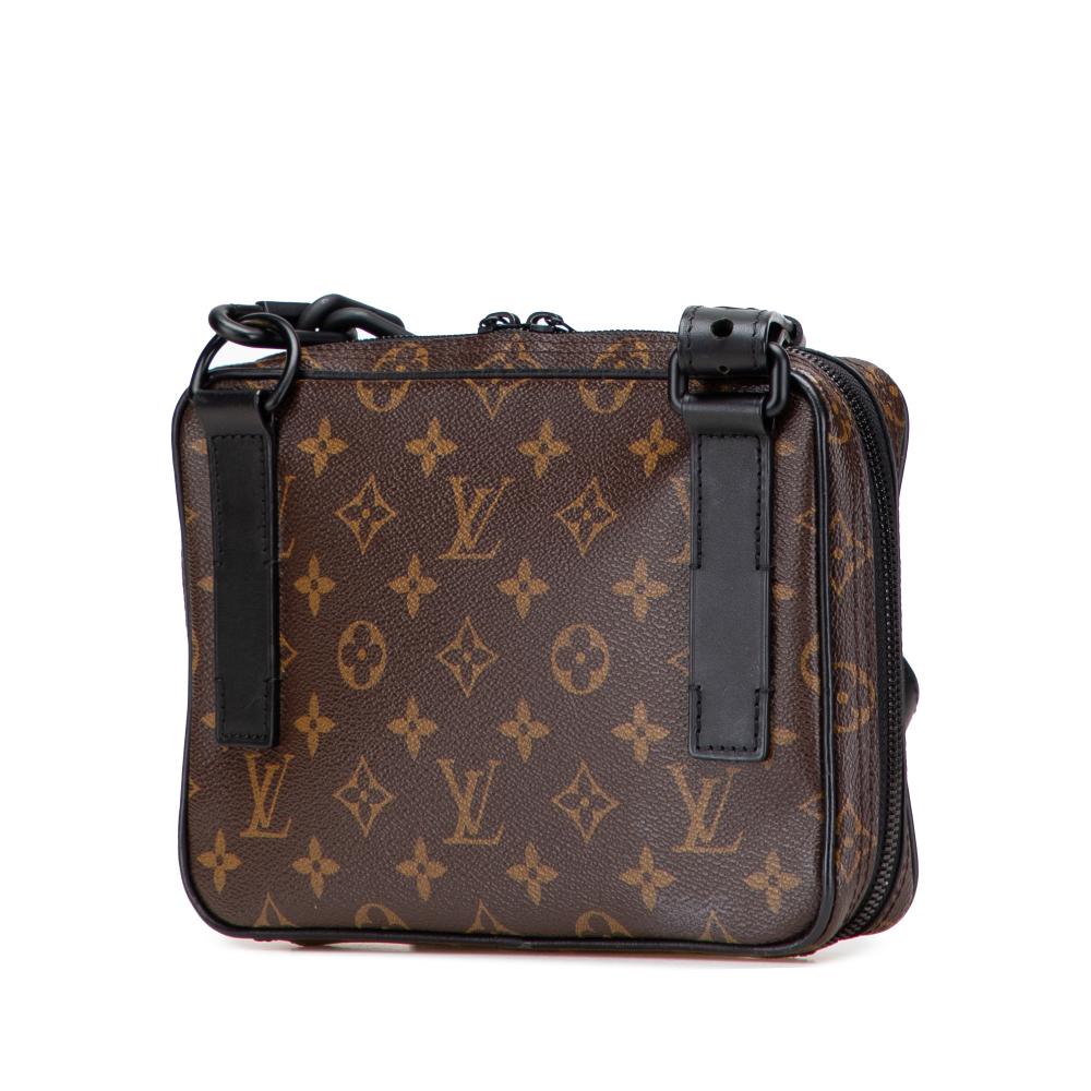 Louis Vuitton B Louis Vuitton Brown with Black Monogram Canvas Canvas Monogram Solar Ray Utility Front Bag France