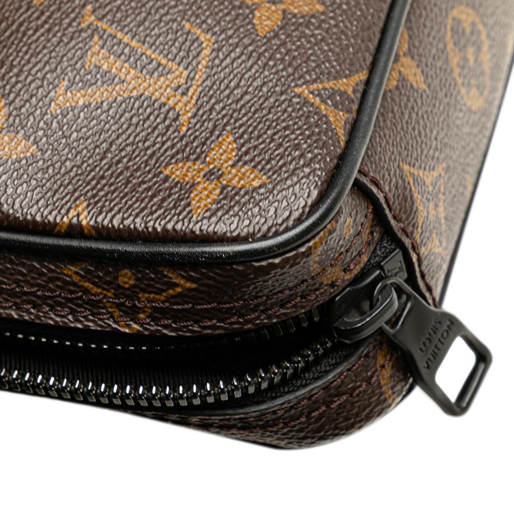 Louis Vuitton B Louis Vuitton Brown with Black Monogram Canvas Canvas Monogram Solar Ray Utility Front Bag France