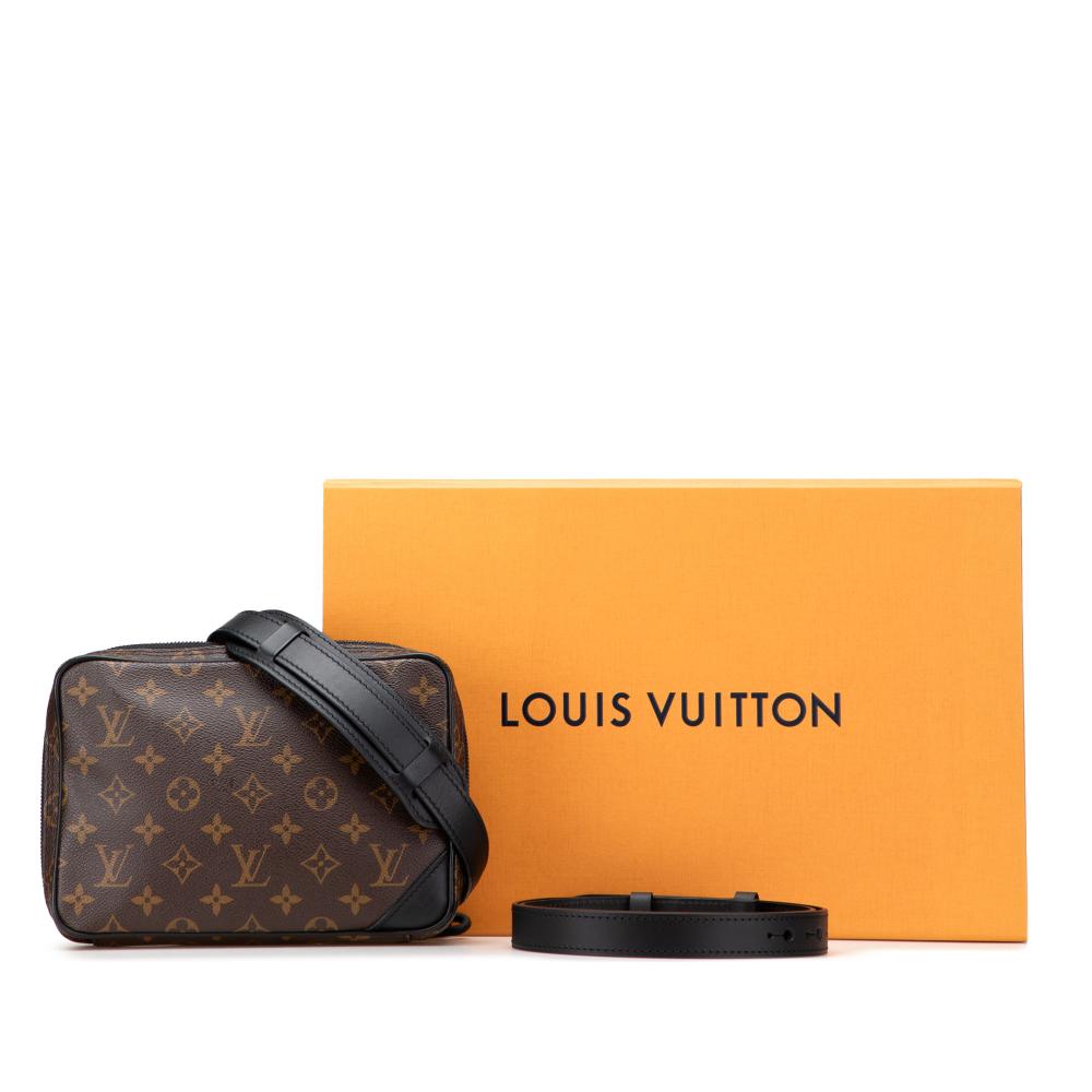 Louis Vuitton B Louis Vuitton Brown with Black Monogram Canvas Canvas Monogram Solar Ray Utility Front Bag France