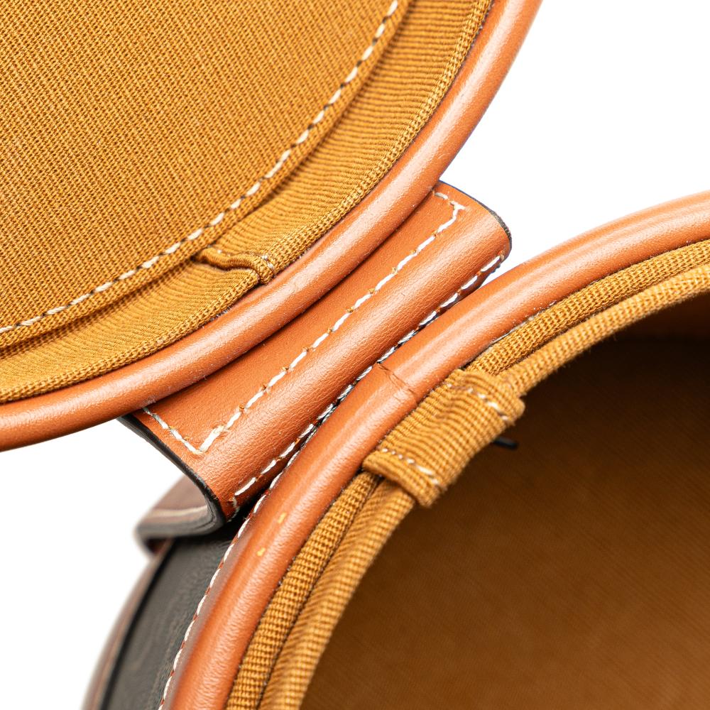 Celine B Celine Brown Dark Brown Coated Canvas Fabric Medium Triomphe Tambour Crossbody Italy