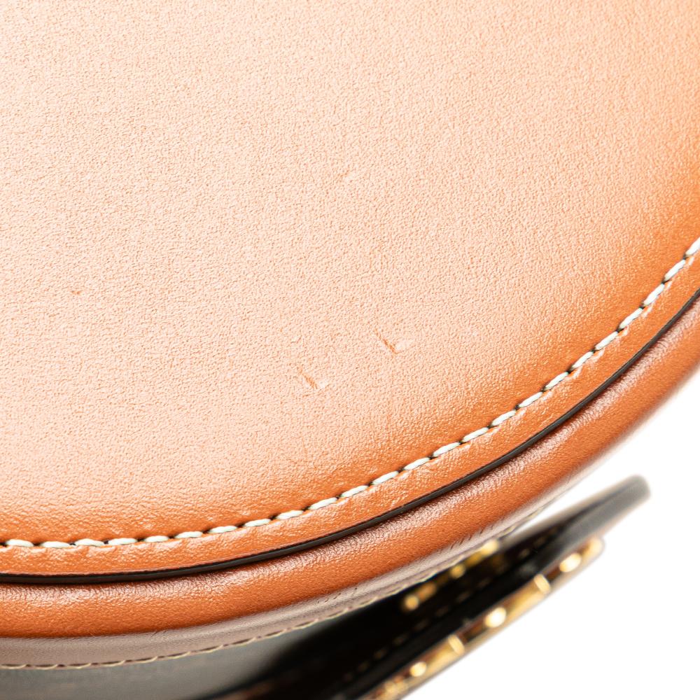 Celine B Celine Brown Dark Brown Coated Canvas Fabric Medium Triomphe Tambour Crossbody Italy