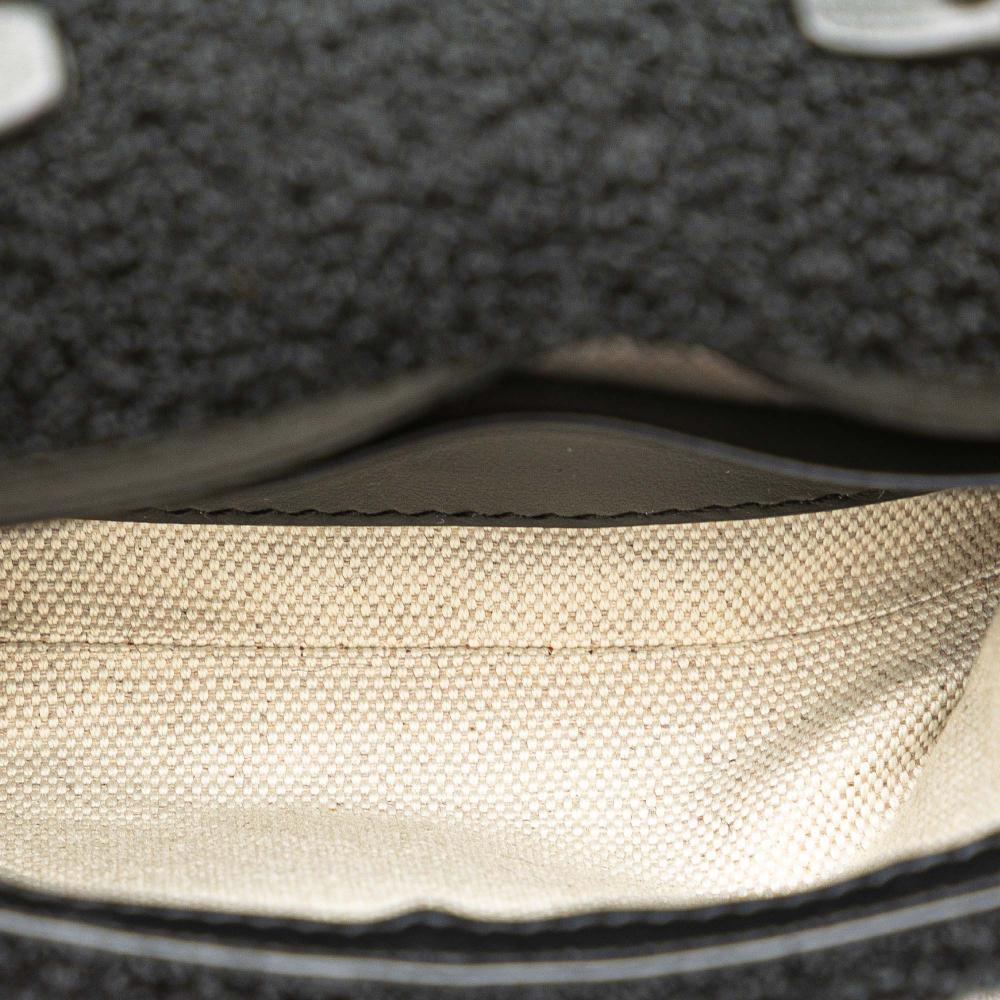 Burberry AB Burberry Black Cotton Fabric Mini Terry Cloth Lola Love Crossbody Italy