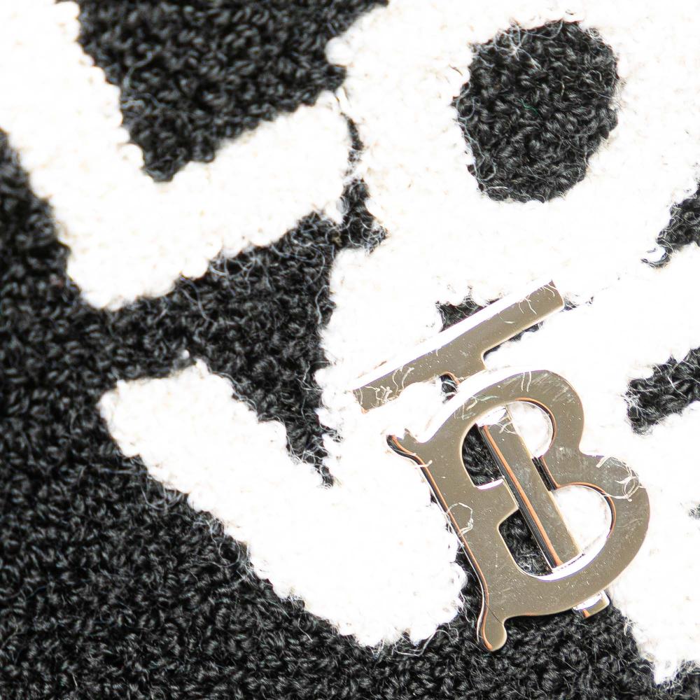 Burberry AB Burberry Black Cotton Fabric Mini Terry Cloth Lola Love Crossbody Italy