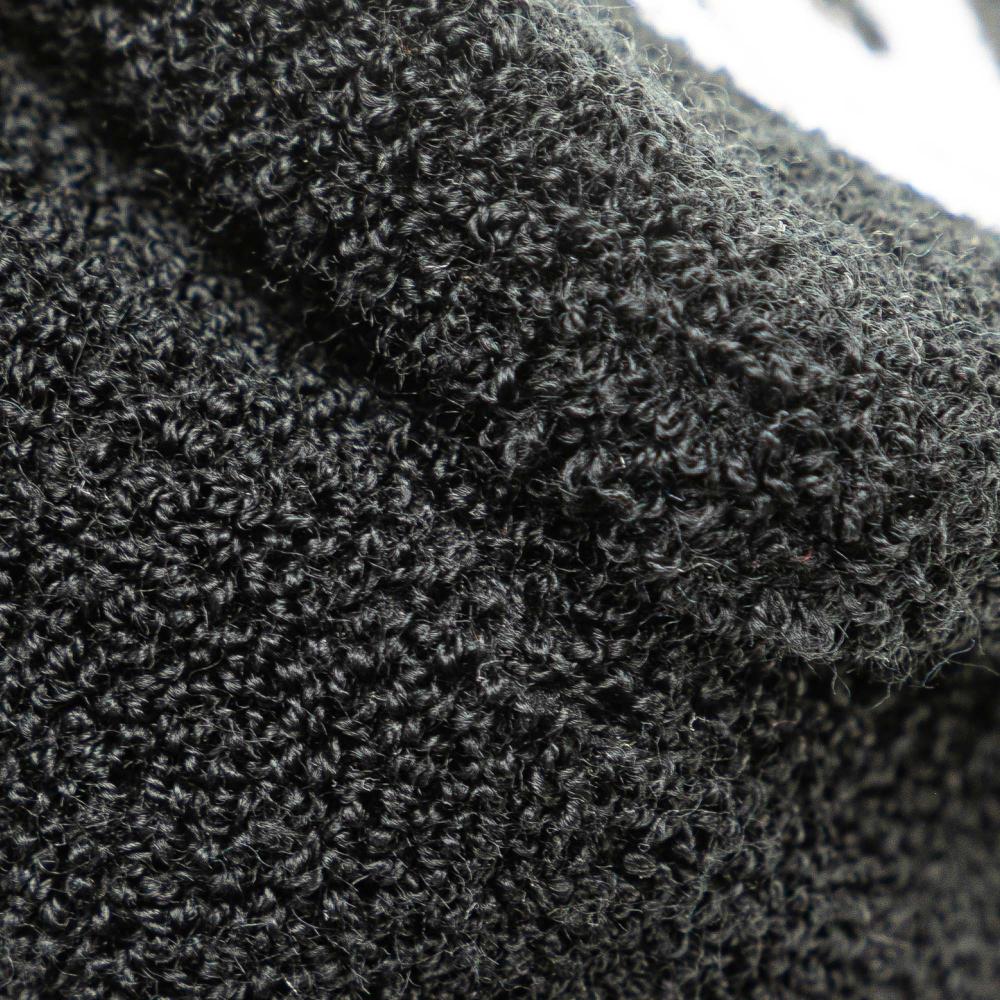 Burberry AB Burberry Black Cotton Fabric Mini Terry Cloth Lola Love Crossbody Italy