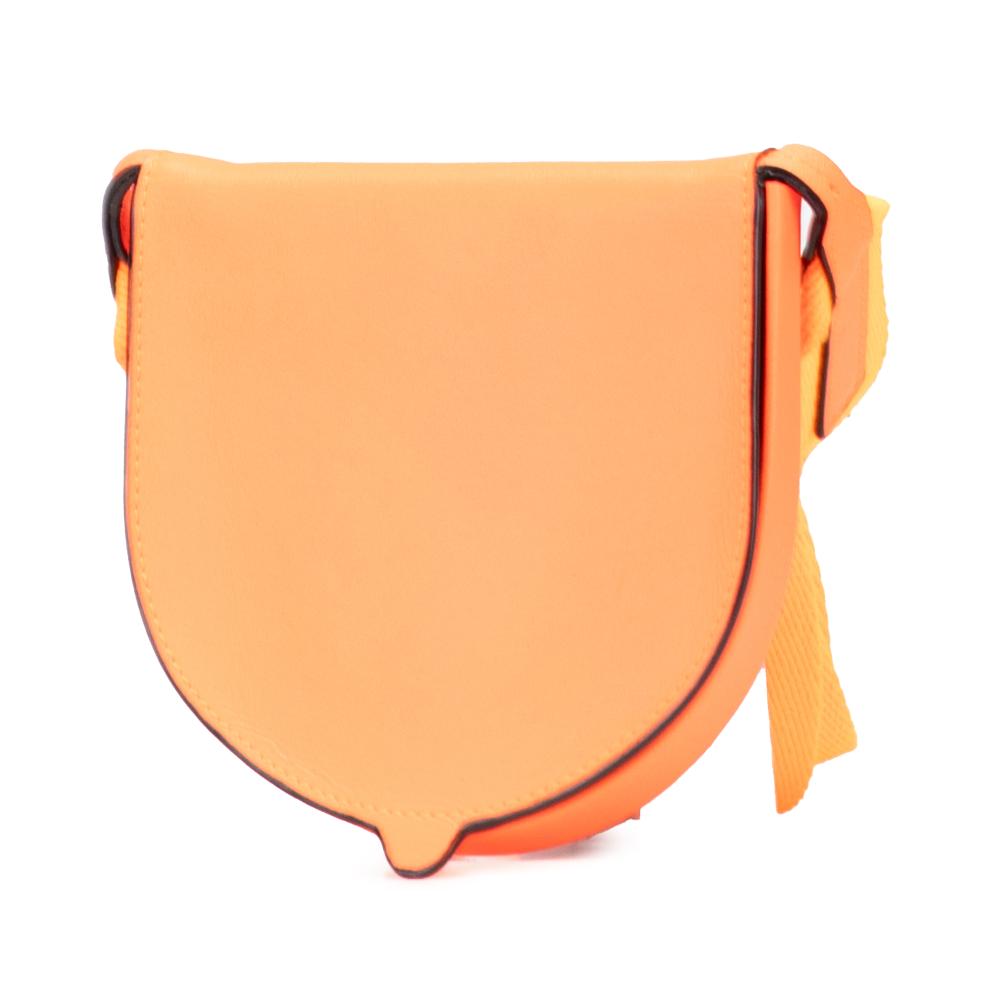 Loewe AB LOEWE Orange Calf Leather Small Soft skin Heel Pouch Spain