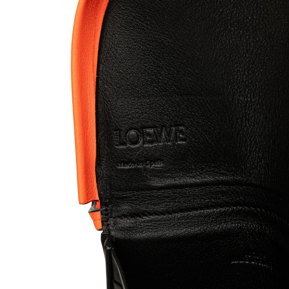 Loewe AB LOEWE Orange Calf Leather Small Soft skin Heel Pouch Spain