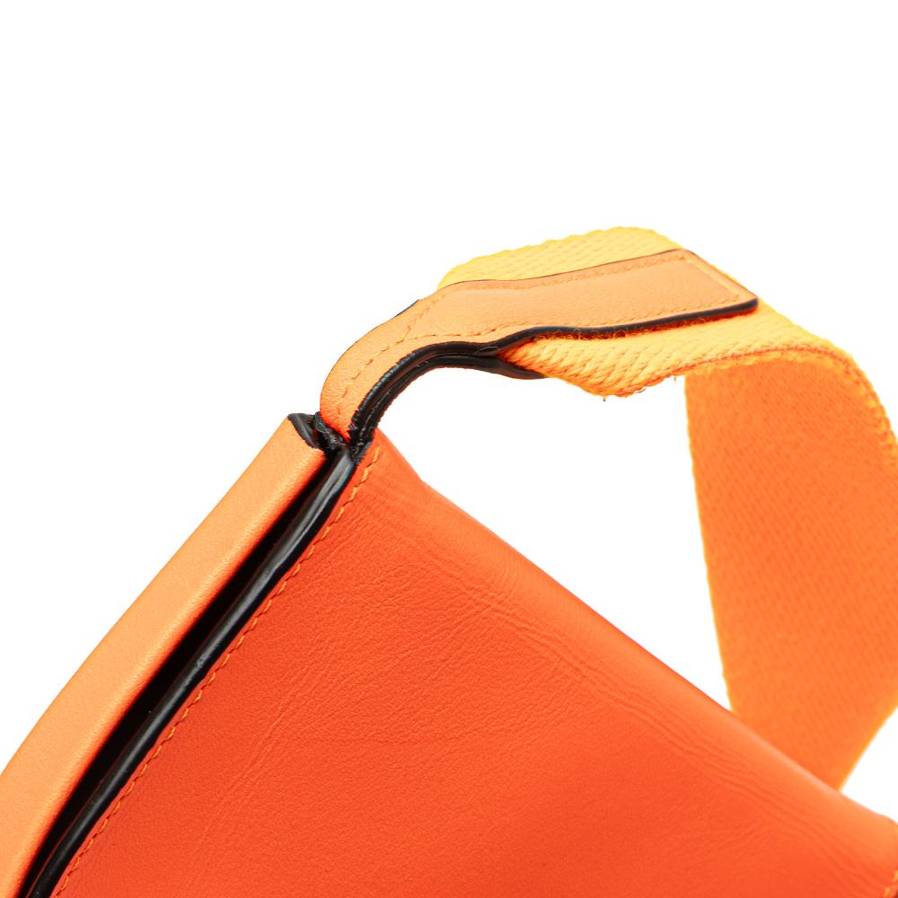 Loewe AB LOEWE Orange Calf Leather Small Soft skin Heel Pouch Spain