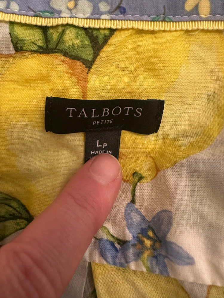 Talbot Runhof Chemisier coton léger citrons