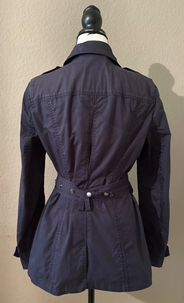 Burberry Brit short navy trench coat