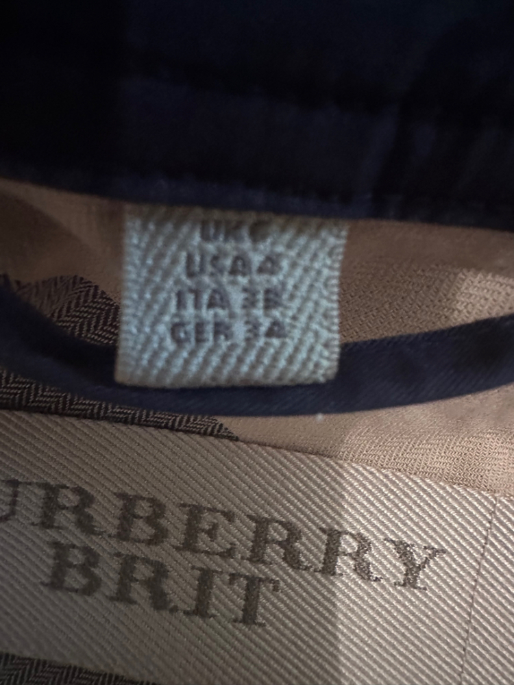 Burberry Brit short navy trench coat