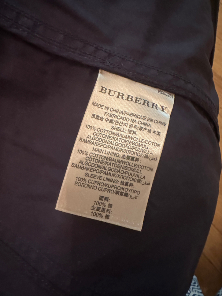 Burberry Brit short navy trench coat