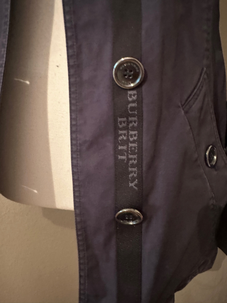 Burberry Brit short navy trench coat