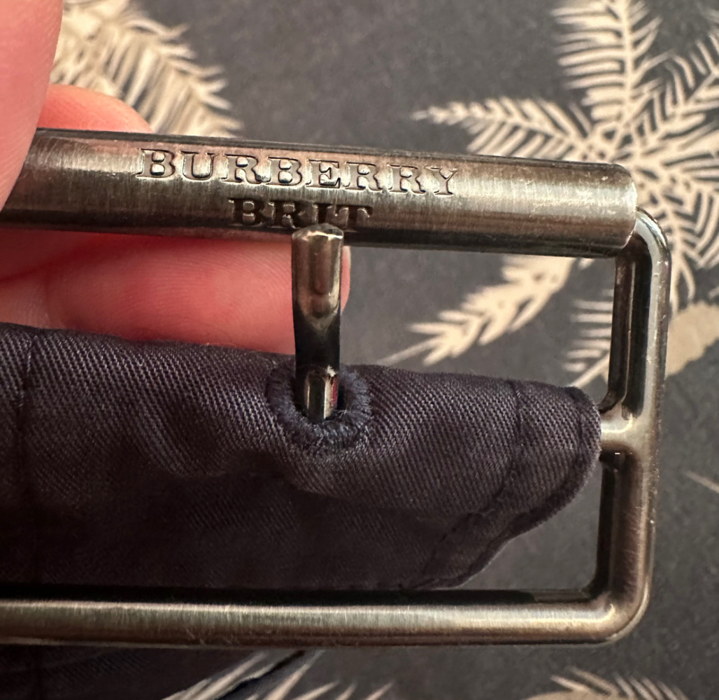 Burberry Brit short navy trench coat