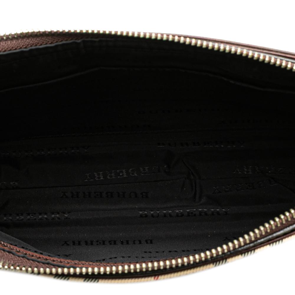 Burberry B Burberry Brown Beige Canvas Fabric House Check Crossbody United Kingdom