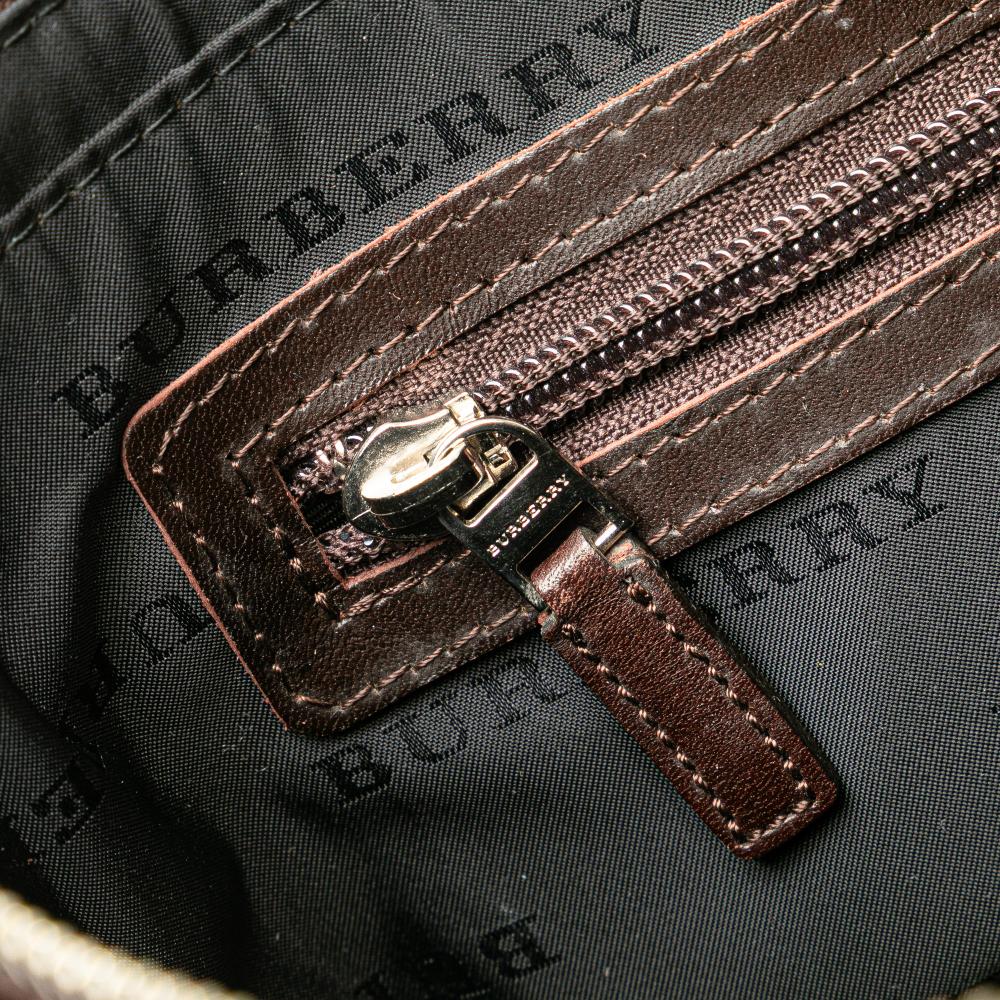 Burberry B Burberry Brown Beige Canvas Fabric House Check Crossbody United Kingdom
