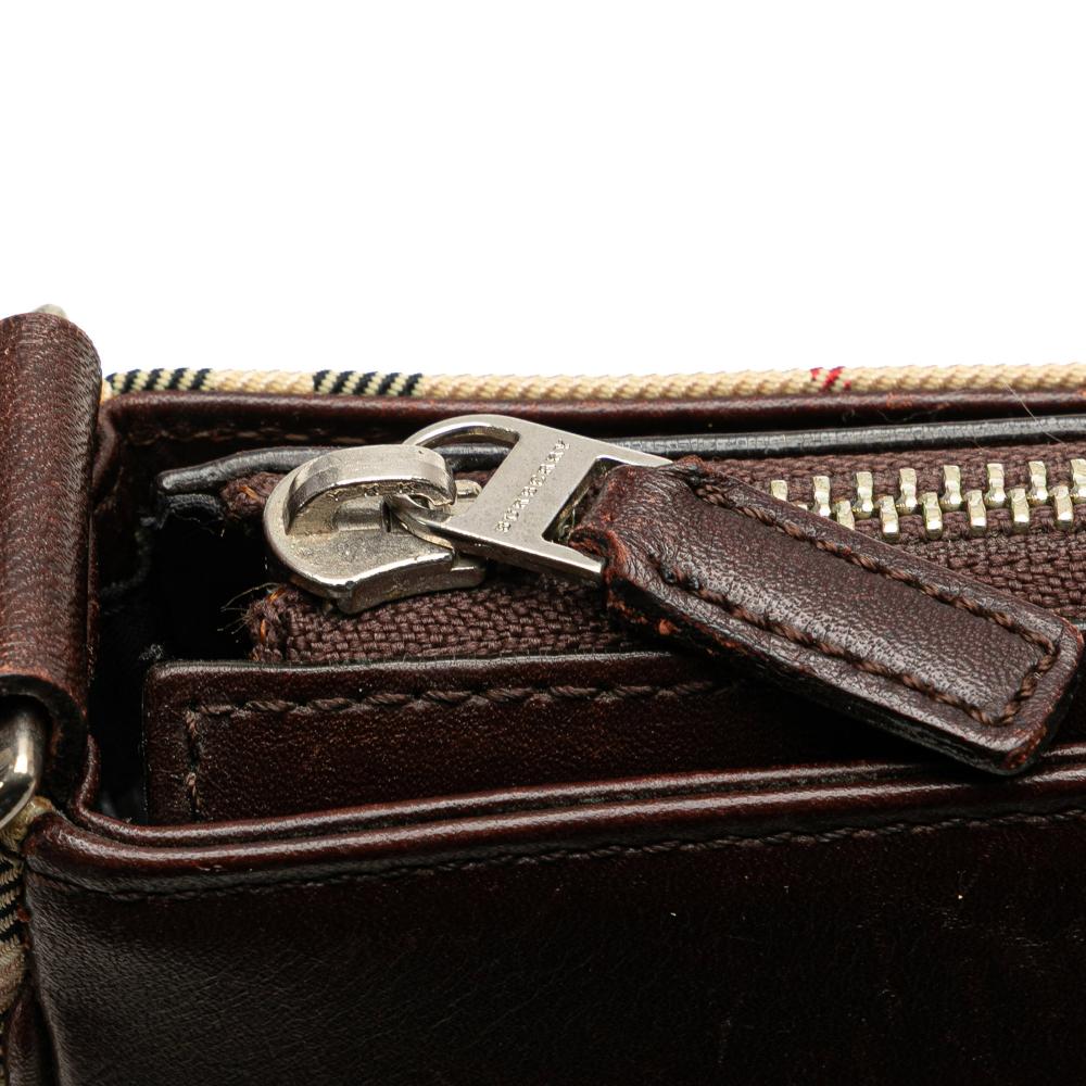 Burberry B Burberry Brown Beige Canvas Fabric House Check Crossbody United Kingdom