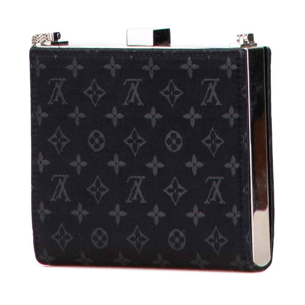 Louis Vuitton AB Louis Vuitton Black Satin Fabric Monogram Mini Ange France