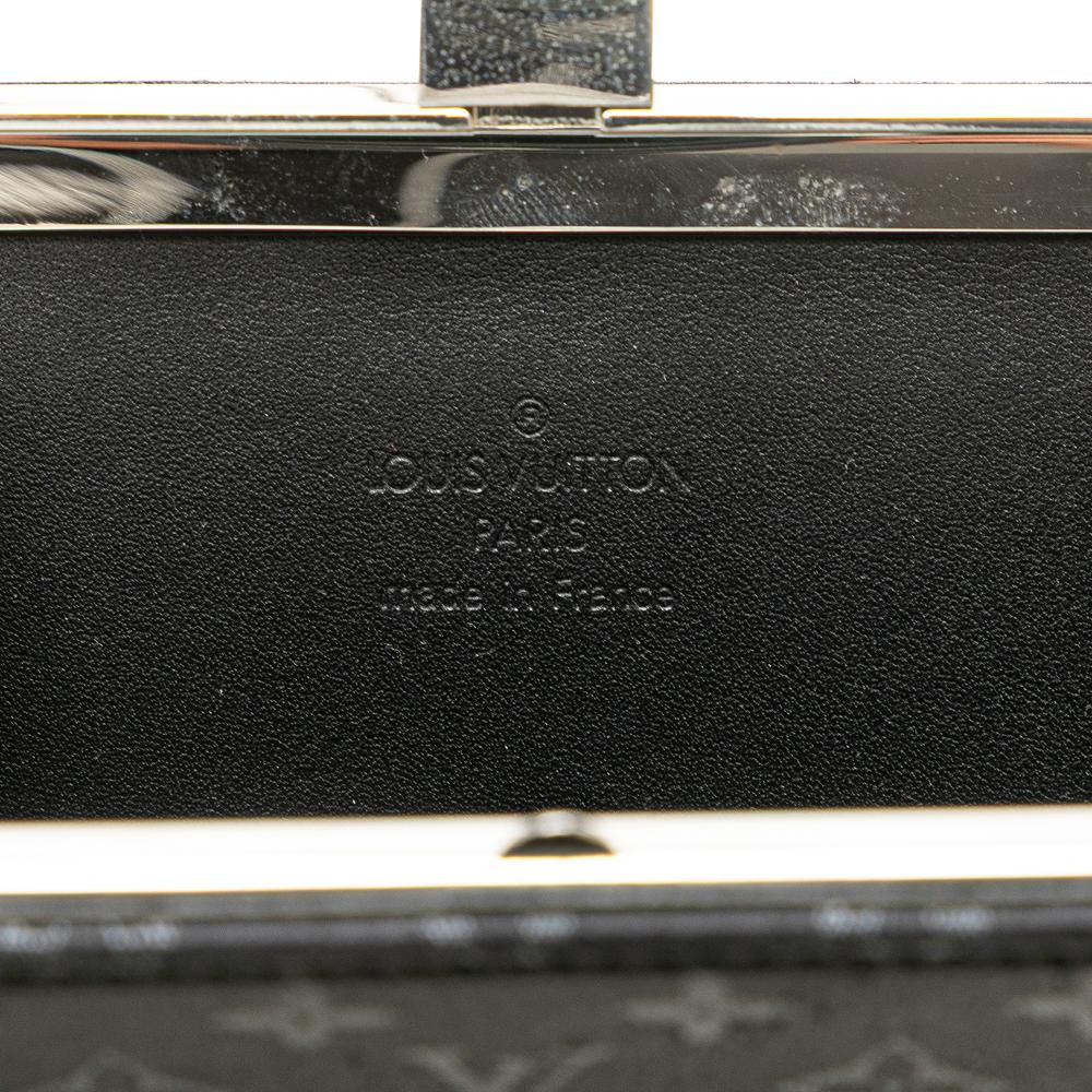 Louis Vuitton AB Louis Vuitton Black Satin Fabric Monogram Mini Ange France