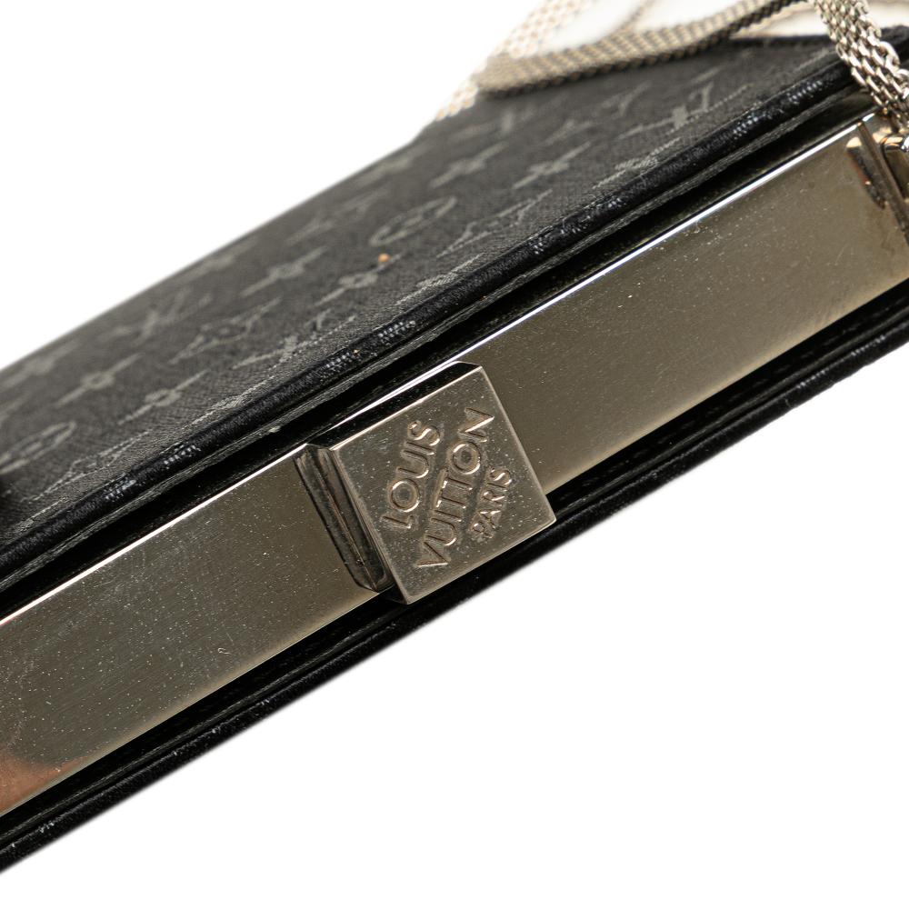 Louis Vuitton AB Louis Vuitton Black Satin Fabric Monogram Mini Ange France