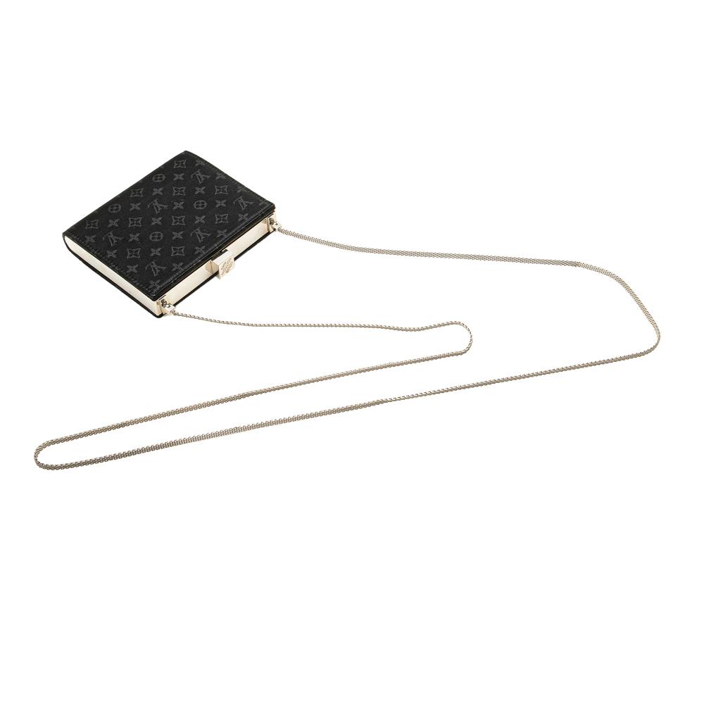 Louis Vuitton AB Louis Vuitton Black Satin Fabric Monogram Mini Ange France