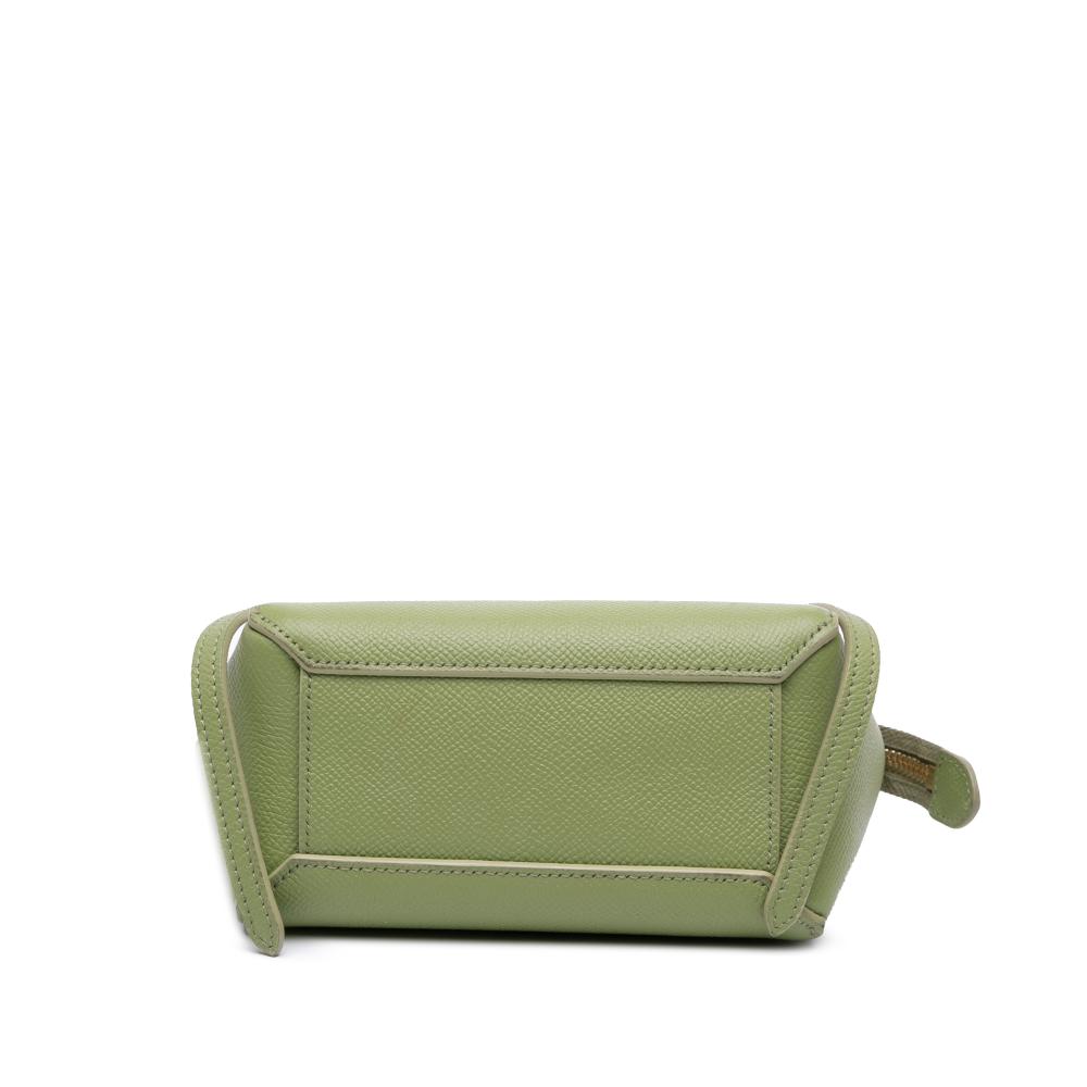 Celine B Celine Green Calf Leather Pico Grained skin Belt Bag Italy