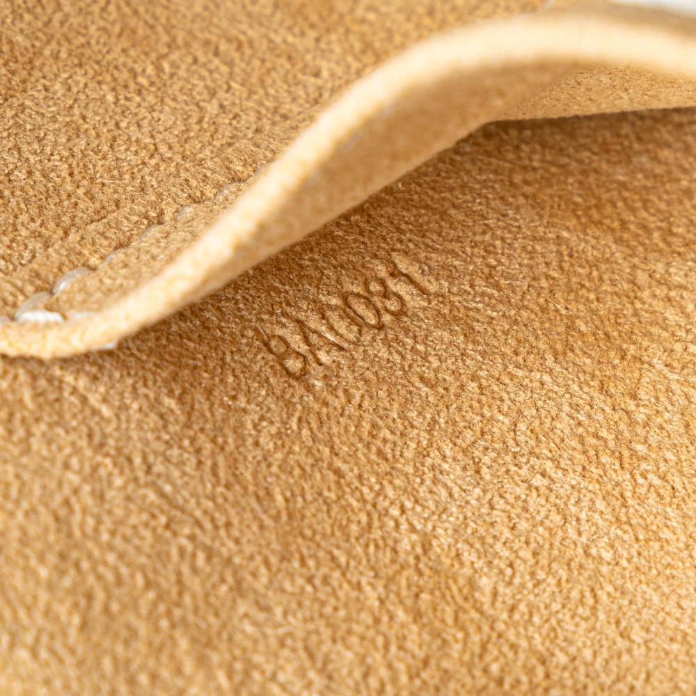 Louis Vuitton B Louis Vuitton White with Brown Light Brown Calf Leather Stephen Sprouse Graffiti Alma PM France