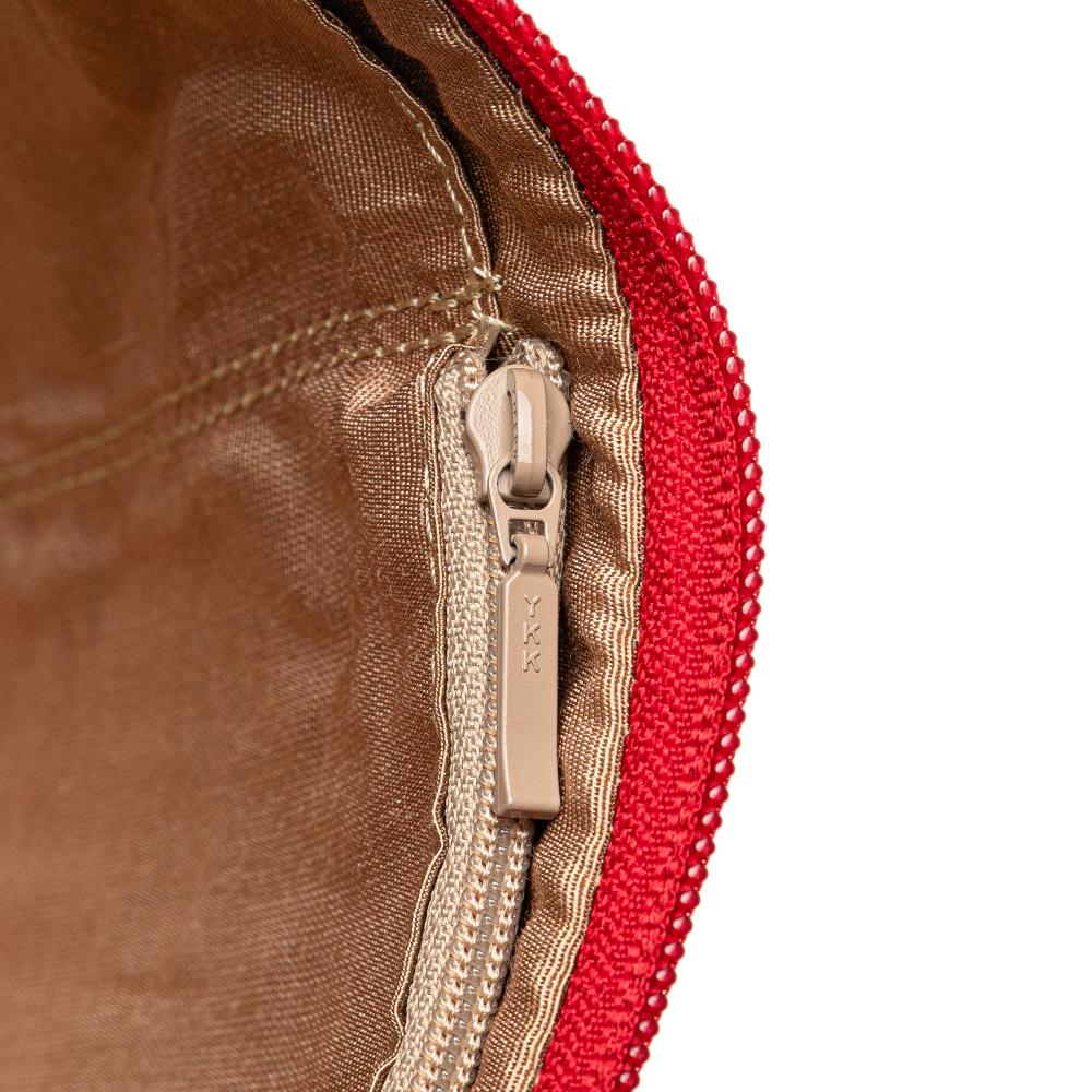 Burberry AB Burberry Brown Beige with Red Canvas Fabric Haymarket Check Vanity Bag United Kingdom